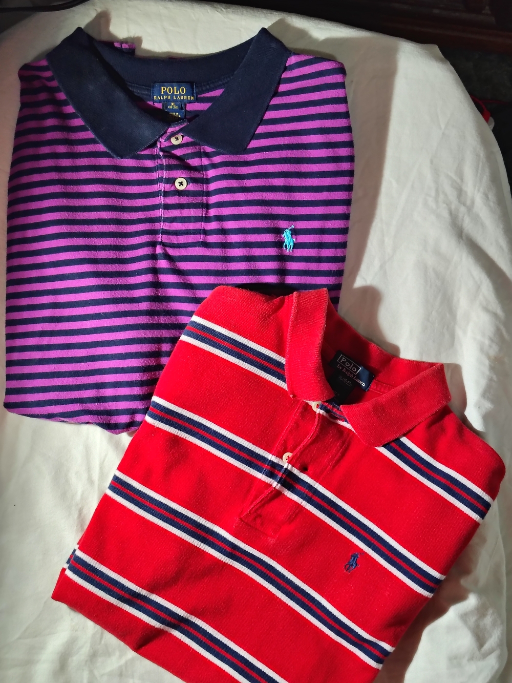 Polo by Ralph Lauren Kids' Striped Polo Pack - Purple & Red